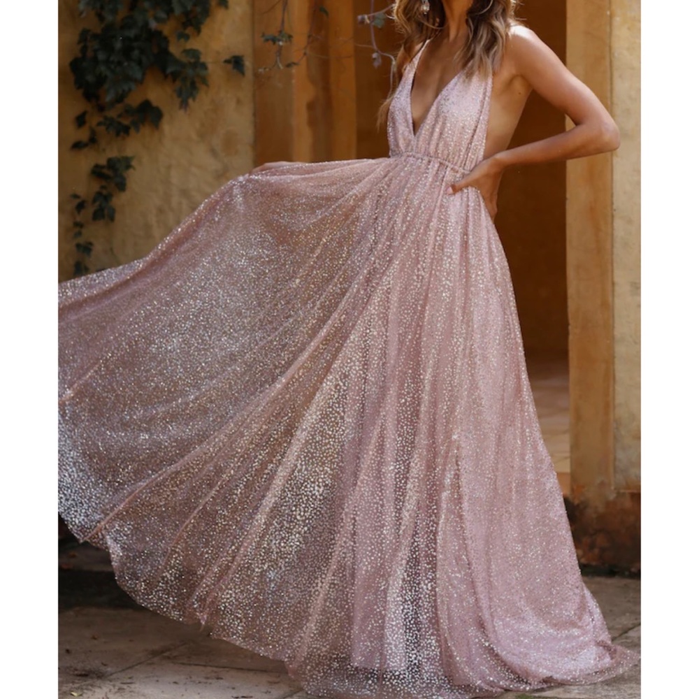 Hello Molly Perfect Places Glitter Maxi Dress